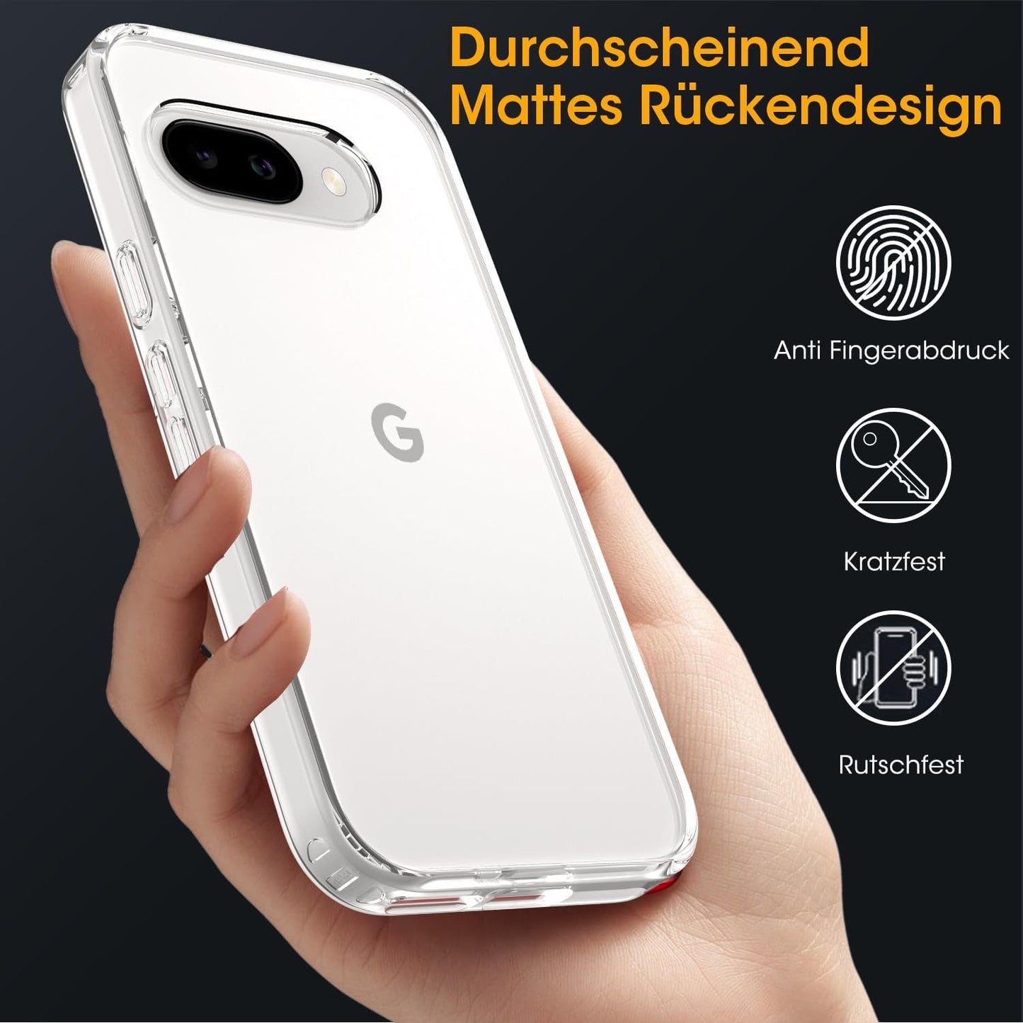 Hülle für Google Pixel 6, 7, 8, 9 Transparent