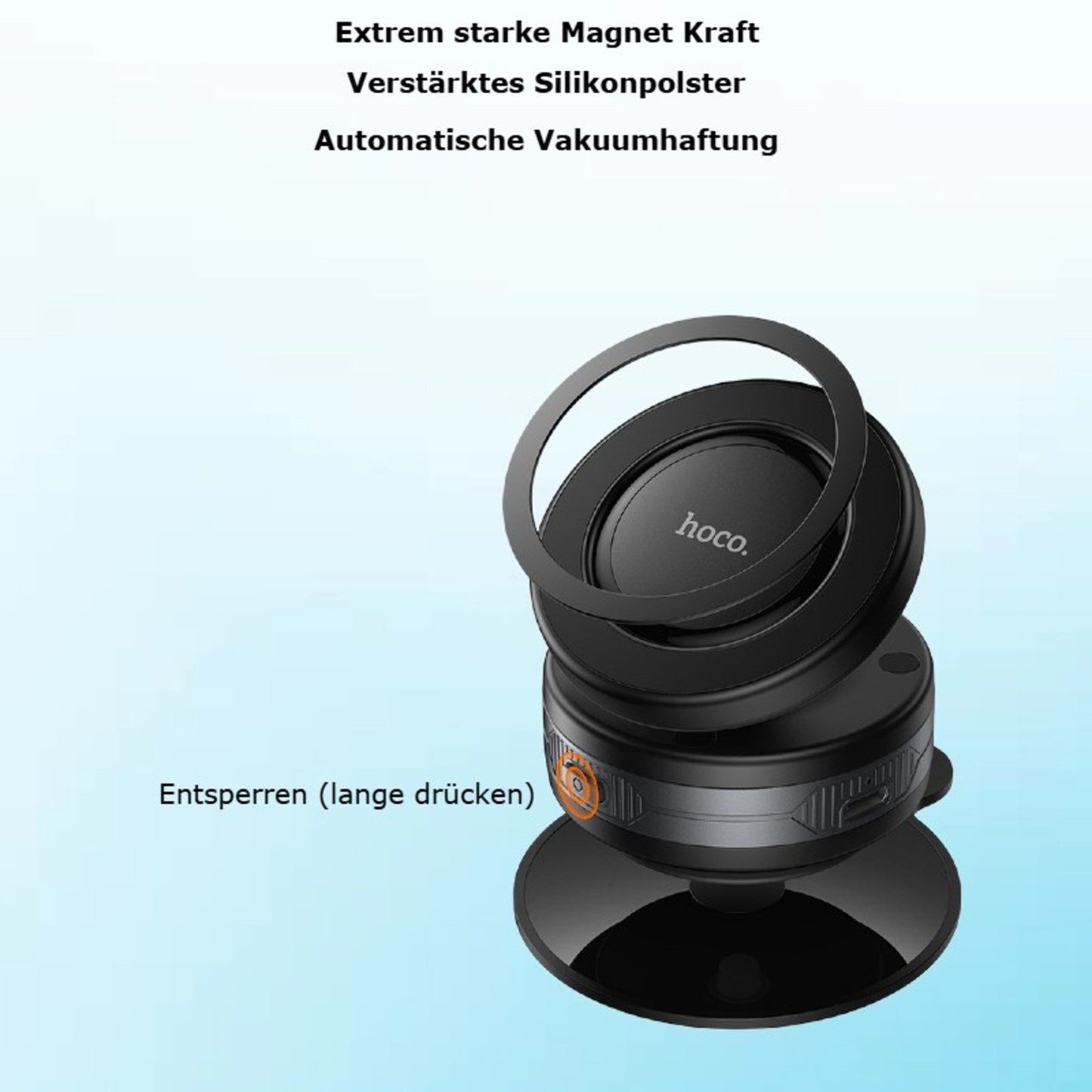 Handyhalterung Kfz Magnet mit elektrischem Vakuumsauger