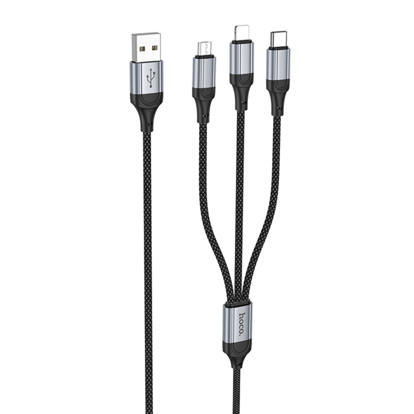 Multi USB Kabel 1m, 3 in 1 USB Ladekabel Multi Ladekabel