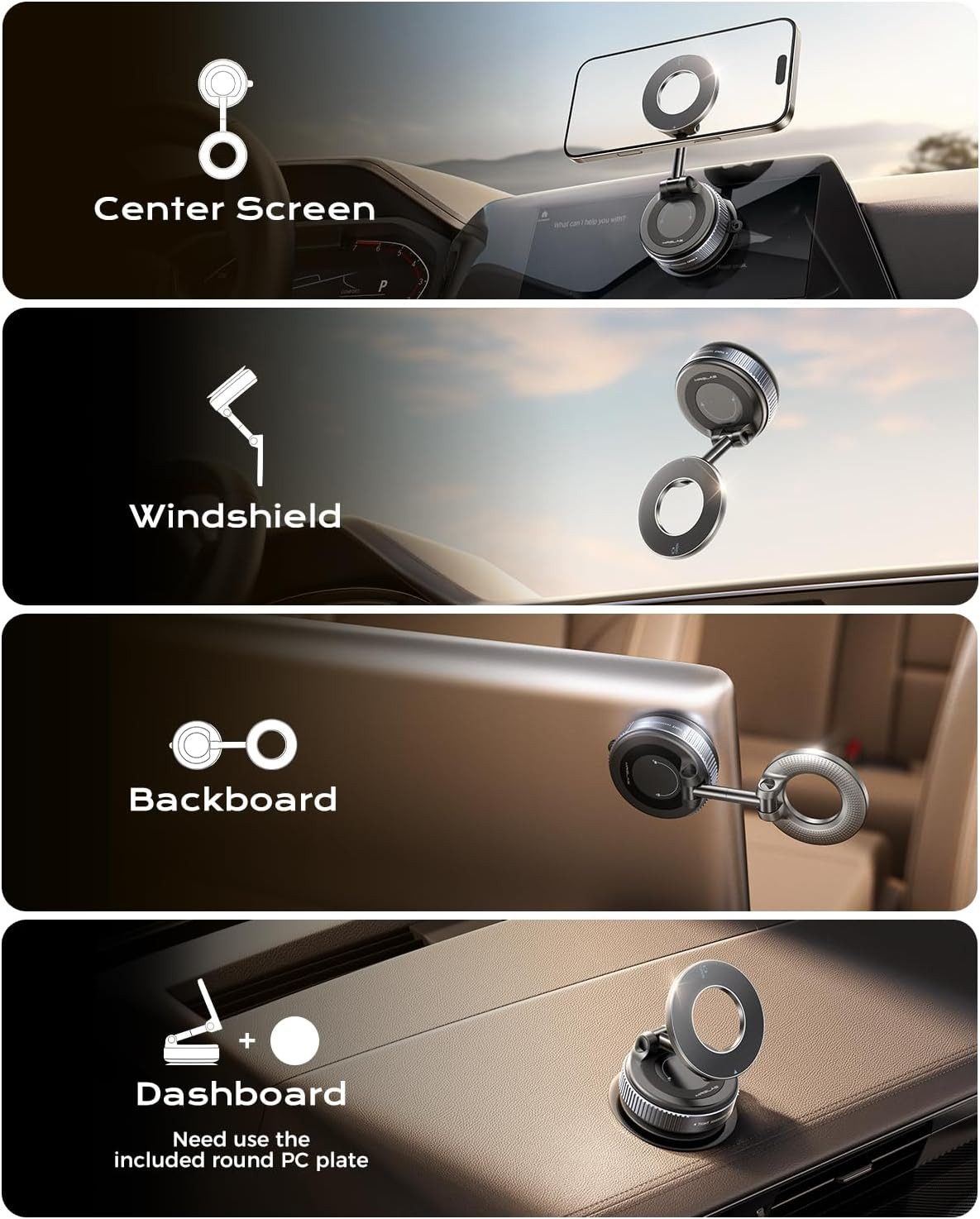 Kfz Magnet Vakuum Saugnapf Handyhalterung