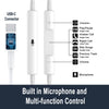 USB C mit Kabel Kopfhörer für iPhone 17 16 15 mit Mikrofon, Samsung..