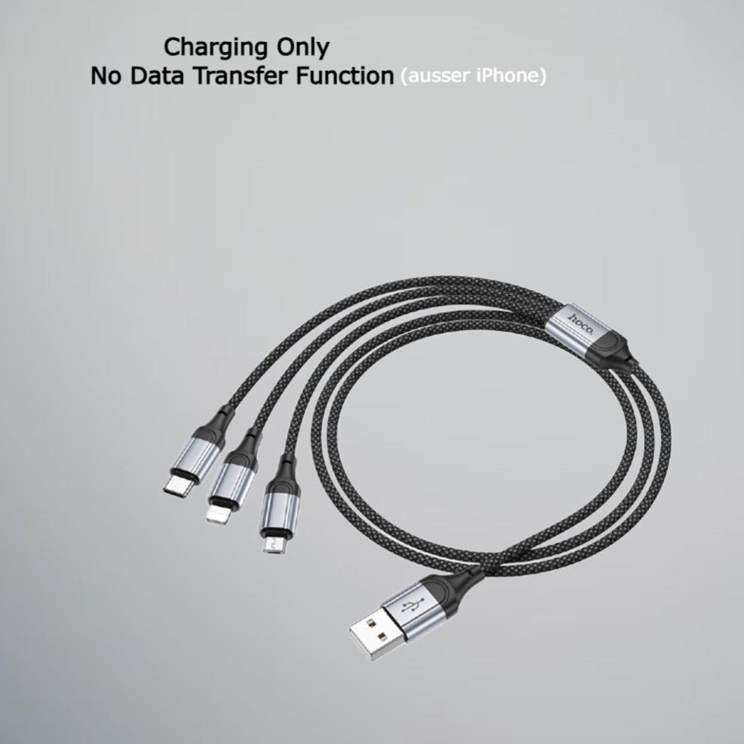 Multi USB Kabel 1m, 3 in 1 USB Ladekabel Multi Ladekabel