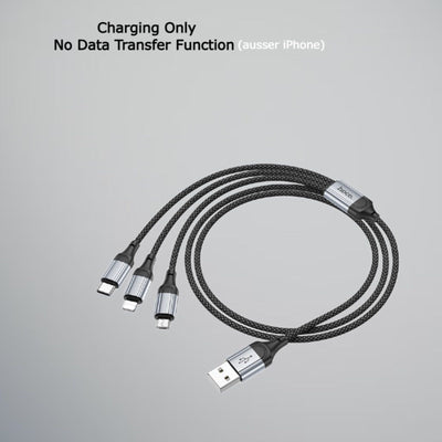 Multi USB Kabel 1m, 3 in 1 USB Ladekabel Multi Ladekabel