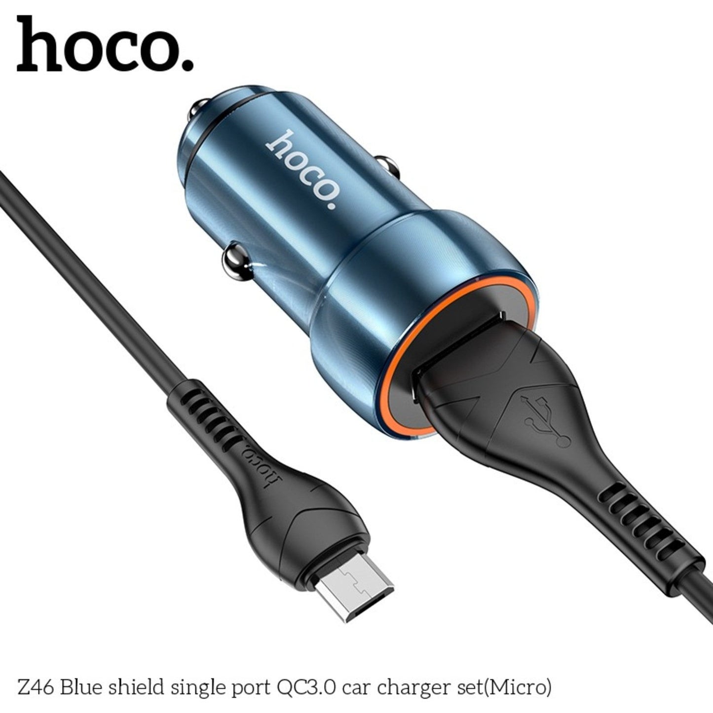 KFZ Ladegerät 18W QC 3.0, mit  1M USB C Ladekabel