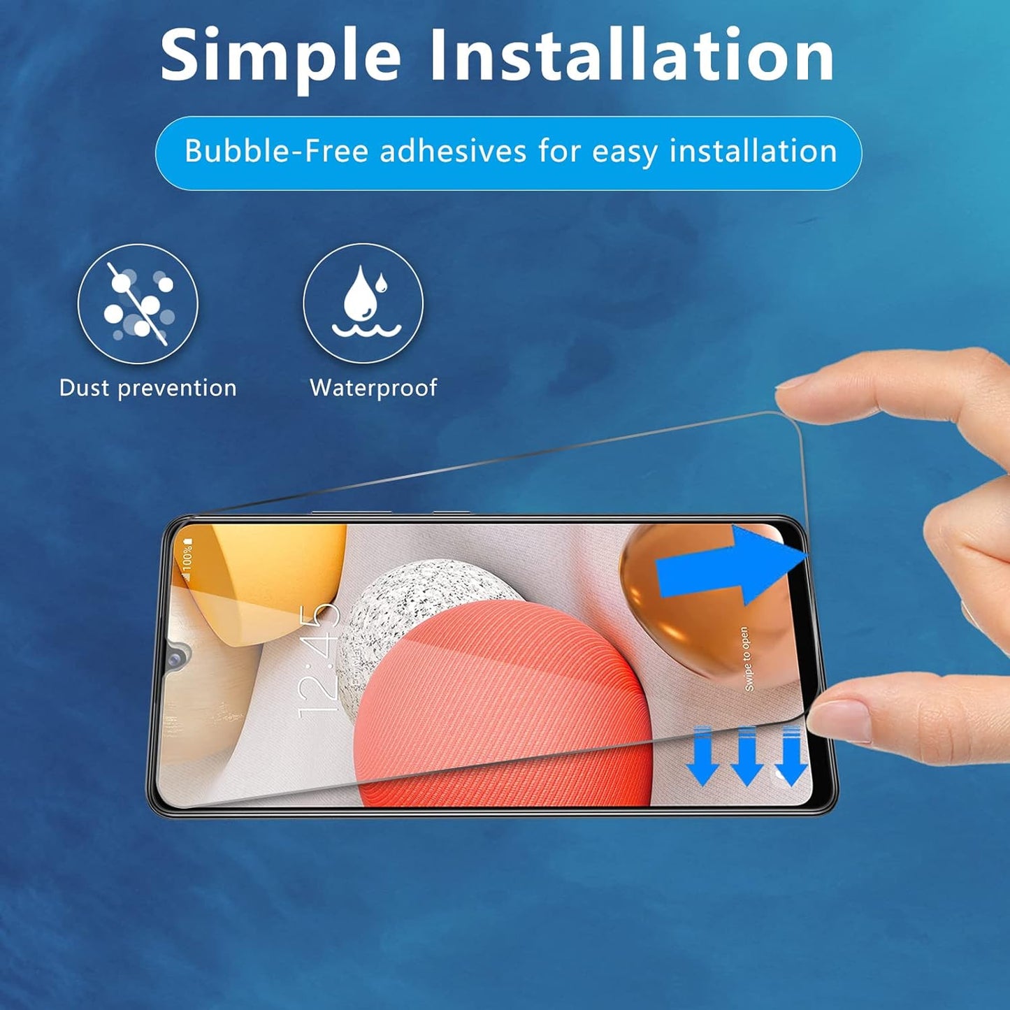 3x Schutzglas Samsung Galaxy A & M Serien + 1x Handyhülle