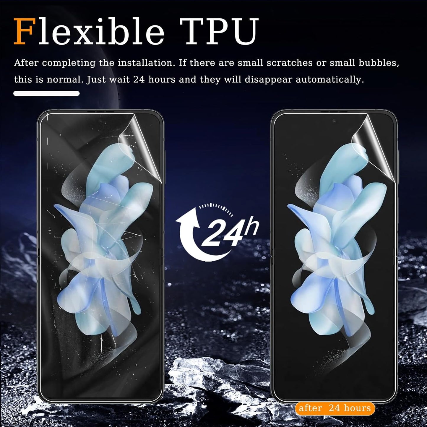 2x Schutzfolie Set für Samsung Galaxy Z Flip Serien, Hydrogel
