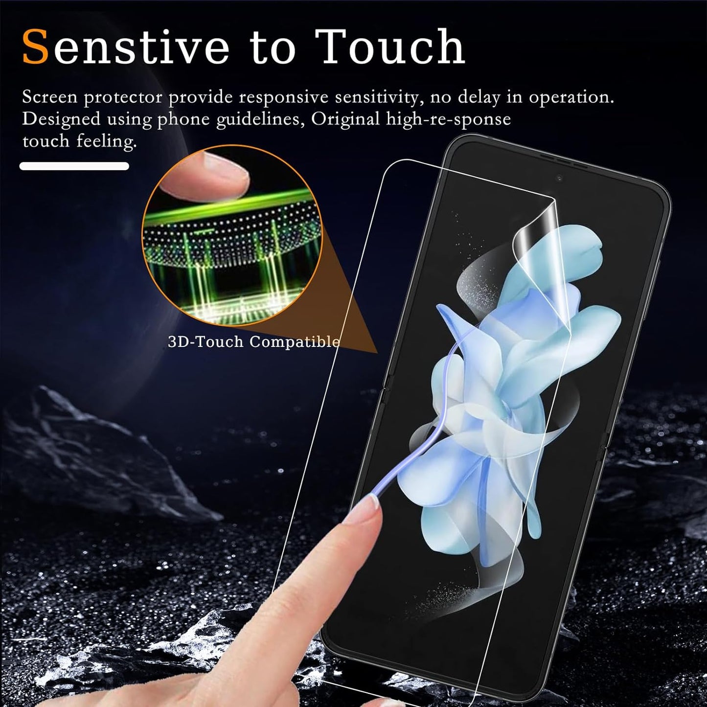 2x Schutzfolie Set für Samsung Galaxy Z Flip Serien, Hydrogel