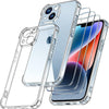 3x Schutzglas iPhone 16 15 14 13 12 , Plus, Mini + 1x Hülle