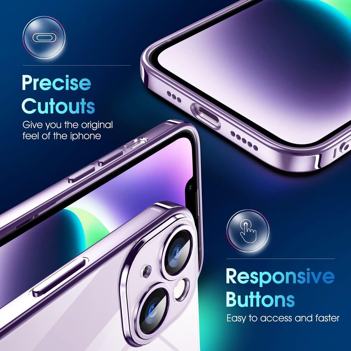 3x Schutzglas iPhone 16 15 14 13 12 , Plus, Mini + 1x Hülle