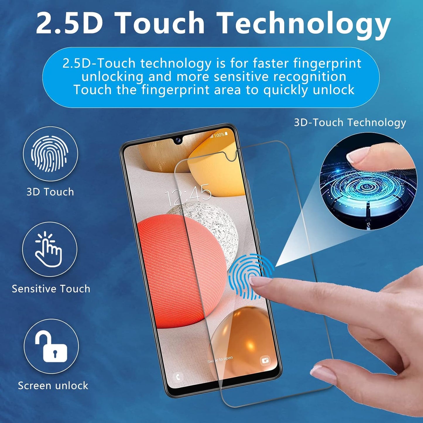 3x Schutzglas Samsung Galaxy A & M Serien + 1x Handyhülle