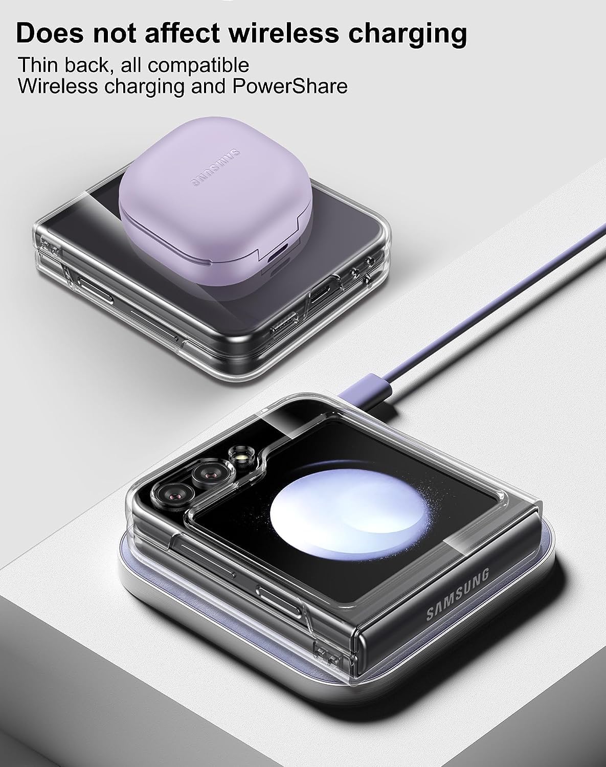 Hülle für Samsung Galaxy Z Flip Serien, Transparent