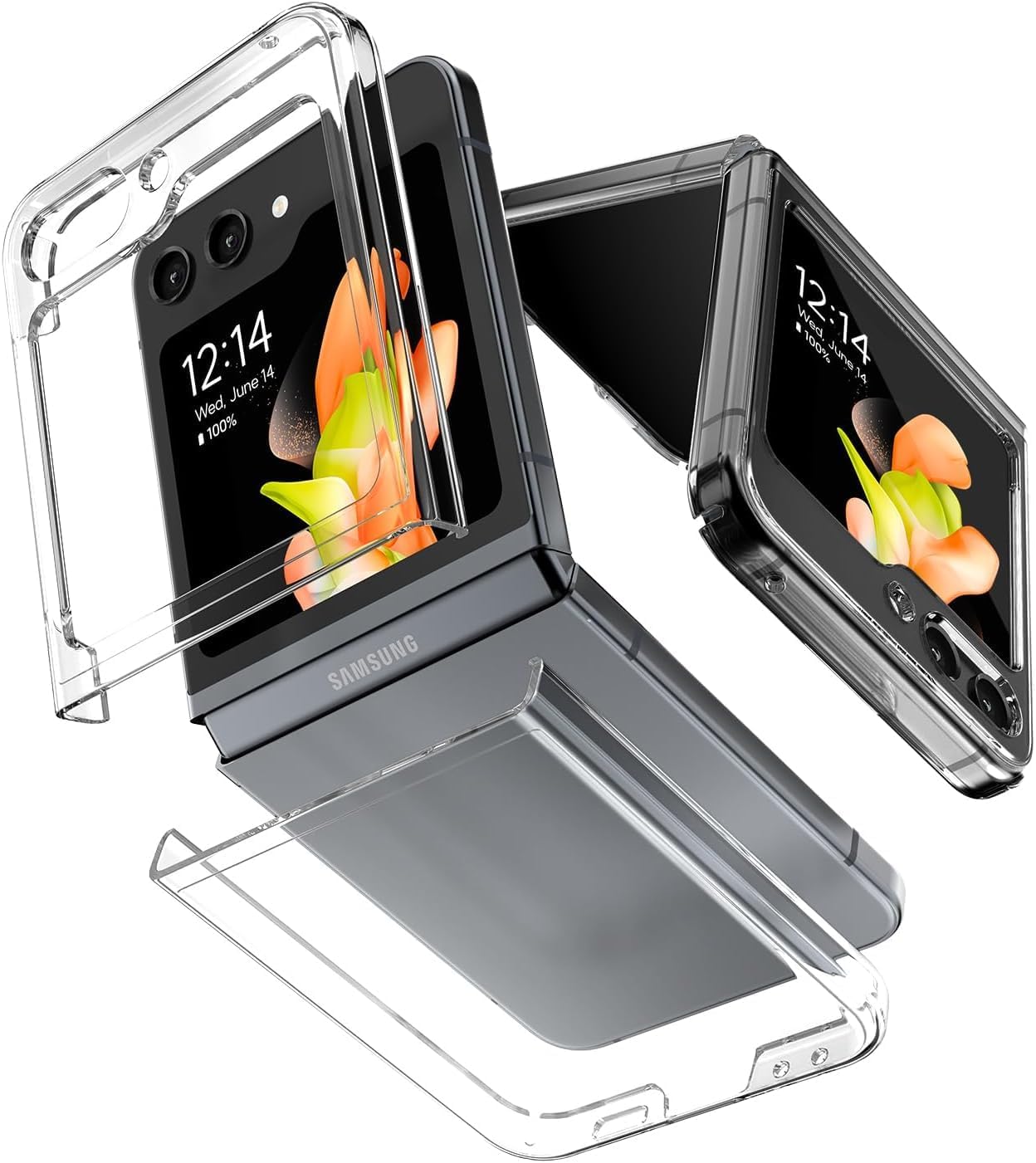 Hülle für Samsung Galaxy Z Flip Serien, Transparent
