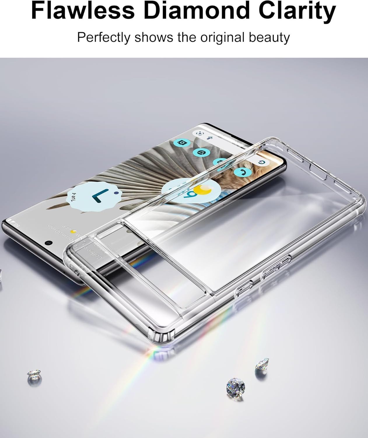 Hülle für Google Pixel 6, 7, 8, 9 Transparent