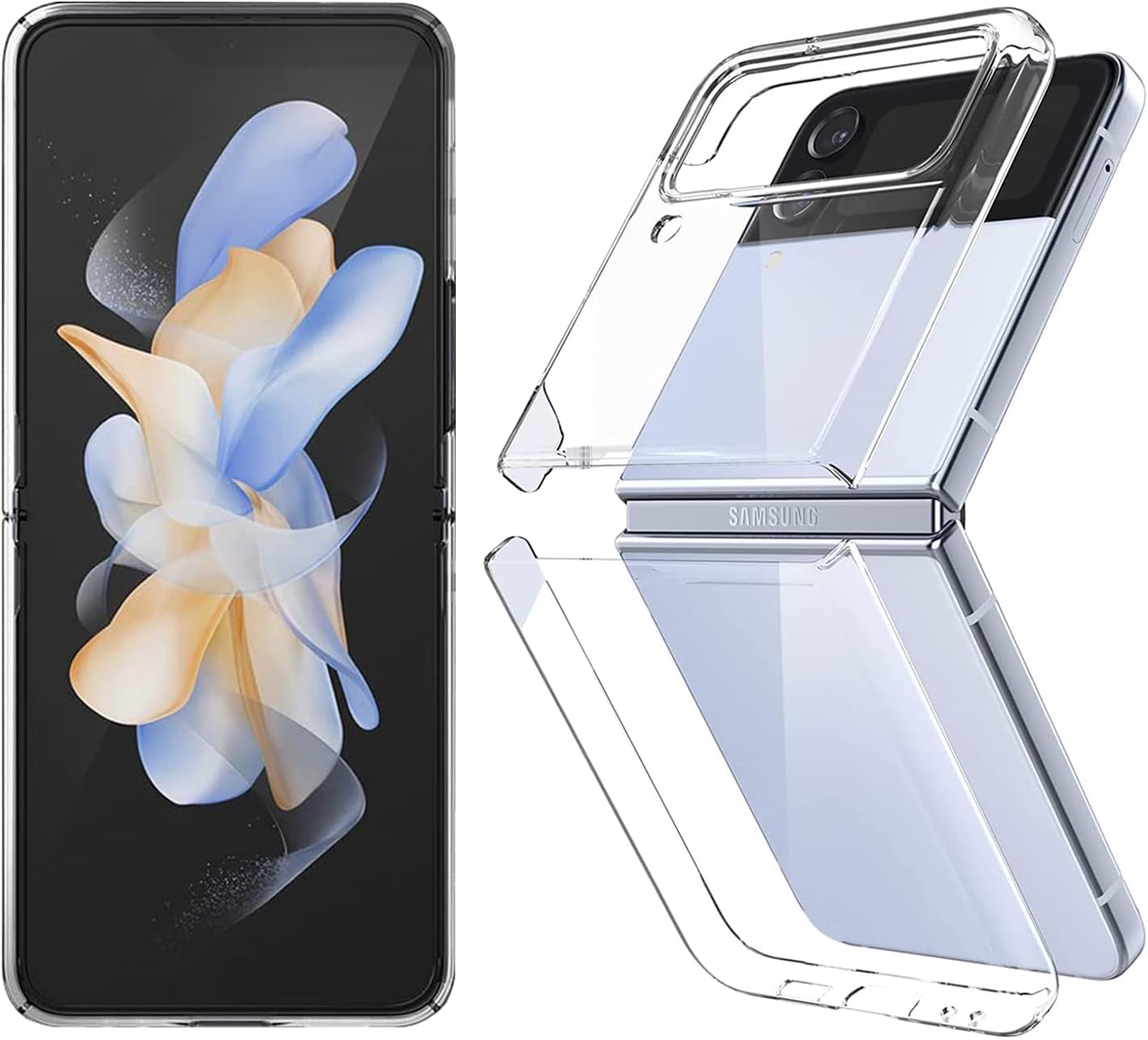 Hülle für Samsung Galaxy Z Flip Serien, Transparent